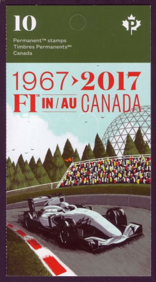 Canada 2017 Formula 1 In Canada,  Booklet Bk669,  10 (5 X2) Drivers 2993 - 2997 Mnh