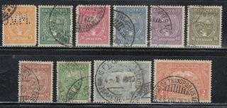 Colombia C55//c67 Early Air Mail Issues Part Set,  All.  Scadta Issues