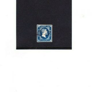 Sardinia 1851 20c Blue Sassone 2 With A Savoy Knot Cancel Signed On Reverse
