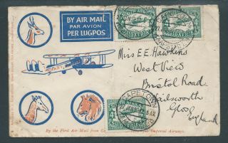 South Africa 1932 Imperial Airways Illustrated Cover First Flight Needs Cleaning