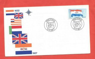 South Africa Stamps.  1977 50th Anniv.  Of National Flag Fdc.  With Insert.  (e831)