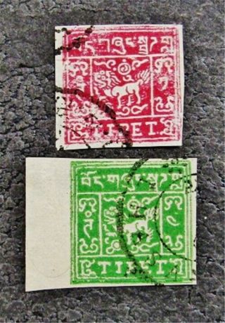 Nystamps China Tibet Stamp 17 18 $30