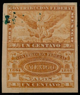 Ac36 Mexico Revenue Cf 101a 1ctv 1894 - 95 Mr $5 Example