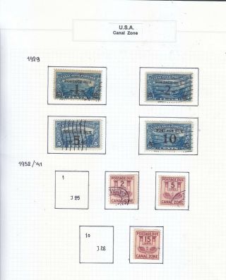 Canal Zone Lot Postage Due 1929 - 1932 Fine