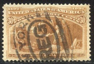 U.  S.  239 Xf App - 1893 30c Columbian ($90)