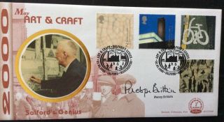 Penelope Brittain,  Antiques Signed 2.  5.  2000 Art And Craft Fdc Salford,  L S Lowry
