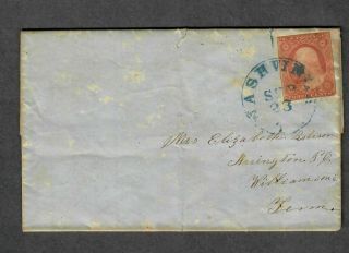 Us Sc 10a Nashville Tenn Sept 23 1851 Cover With Letter Edgefield Female Academy