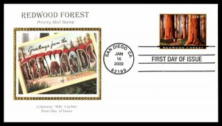 Mayfairstamps Us Fdc 2009 Redwood Forest Colorano Silk Priority Mail First Day C