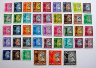 Hong Kong 1992 - 1996 Qeii Definitive Stamp Full Set 42 Stamps Mnh Vf