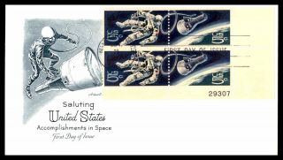Mayfairstamps Us Fdc 1967 Artmast Plate Block Space Accomplishments First Day Co