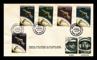Dr Jim Stamps Manned Space Exploration Fdc Combo Paraguay Cover