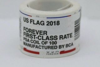 One Roll Of 100 Forever Stamps American Flag In Package