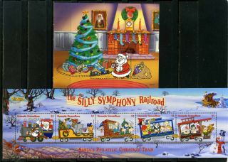 Grenada Grenadines 1998 Disney " Christmas Trains " Sheet Of 5 Stamps & S/s Mnh