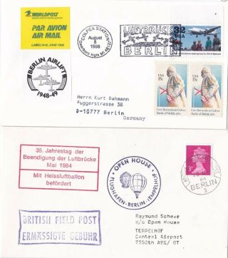 Gbgermany 1984/198 Berlin Airlift Various Cachet Etc Field Post Etc