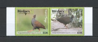 U260 2018 Tonga Fauna Birds Birdpex 8 Expo Orange - Footed Scrufowl 1set Mnh
