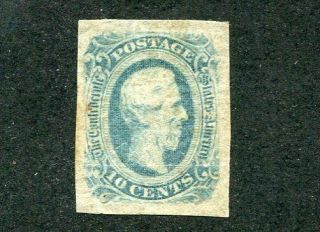 1863 U.  S.  Scott 11 Confederate States Davis Ten Cent Stamp