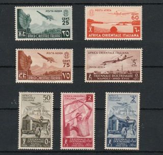 Italian East Africa 1938 - 1940 Selected Airmail Stamps To 5 Lire Mnh