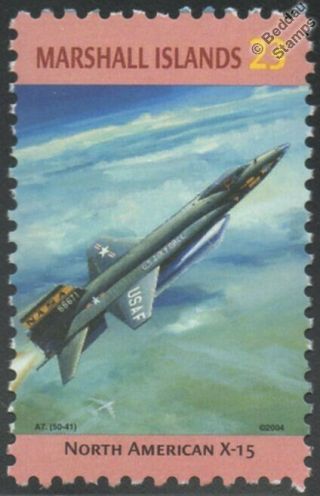 Usaf / Nasa North American X - 15 Rocket Aircraft Stamp (marshall Islands)