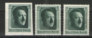 Germany - Third Reich 1937 Lot Mh Vg/f - Hitler Head Singles Souvenir Sheets