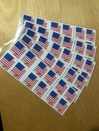 Usps Us Flag 2017 Forever Stamps - 100 Pieces (5 Books Of 20) In Pkg