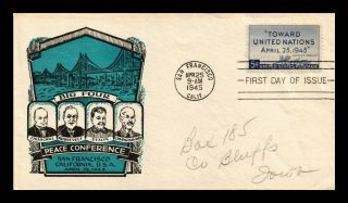Dr Jim Stamps Us Big Four Peace Conference United Nations Fdc Cover Scott 928