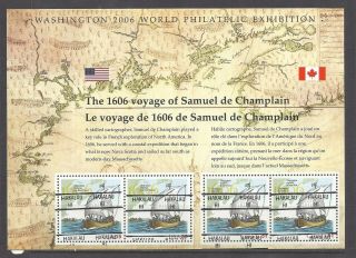 Hawaii Precancels: Samuel De Champlain Souvenir Sheet (4074)