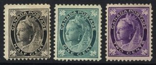 Canada 1897 Cat £74 Sg 141 To 143 Mounted Lot