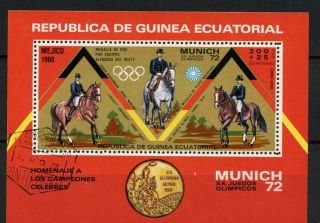 Equatorial Guinea 1972 Olympic Games,  Horses Cto M/s A92627