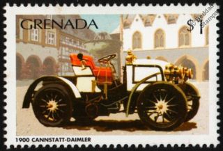 1900 Cannstatt Daimler 23hp La Turbie Rennwagen Classic Car Stamp