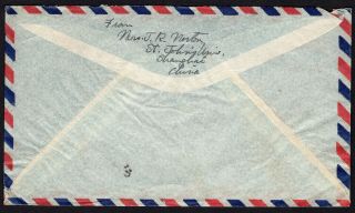 China 1947 airmail cover w/stamp from Shanghai (20.  5.  47) to USA 2