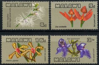 Malawi 1969 Sg 329 - 332 Flowers,  Orchids Mnh Set D59059
