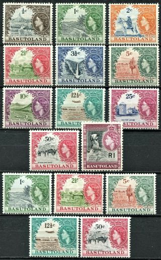 Basutoland 1961 & 1964 Watermark,  Sg 69 - 79 & 84 - 92,  Hinged,  Cv £120