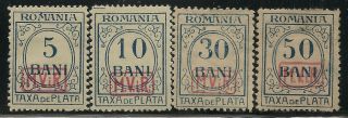 Romania - German Occupation Scott 3nj3 // 3nj7 Hinged
