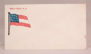 1861 Confederate Stars And Bars Civil War Patriotic Cover - Bully For C.  S.  A.