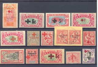 France Colonies 15 Stamps - Red Cross - Most Mh - - Vf