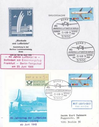 Germany 40th Year Berlin Airlift From Berlin 21 Cards
