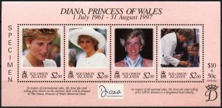 Solomon Islands 1998 Sg Ms908 Diana,  Princess Of Wales Mnh Specimen M/s D75647