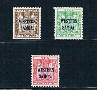 Samoa - 1935 - 2sh6d To 10sh Postal Fiscals - Sc 175 - 177 [sg 189 - 191] 19 - N