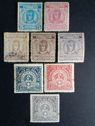 Paraguay Scarce Old Large Mnh Stamps As Per Photo.  Great Value.  Very