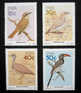 South West Africa 1988 Birds.  Complete Set Of 4 Stamps.  Lm