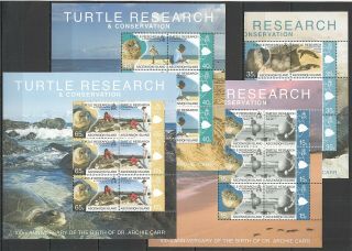 O367 2009 Ascension Island Fauna Turtle Research 1082 - 9 3set Mnh