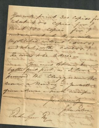 US Stampless Cover Springfield Mass To Hartford Jan 18 1845 Letter 3