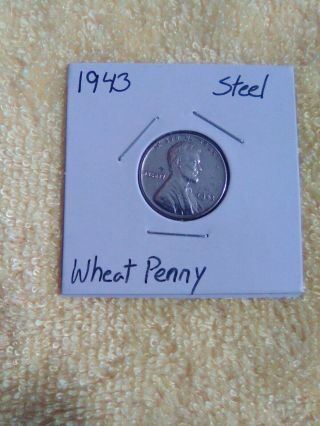1943 Steel Wheat Penny " Philadelphia " Comes In Collector Sleeve - War Penny