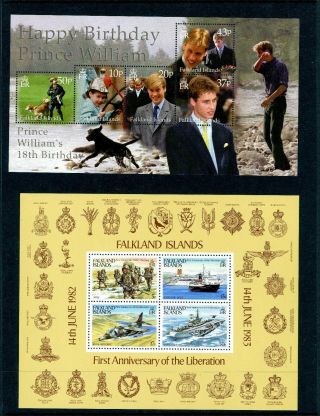Falklands QE2 26 complete sets UM/MNH 1960 to 2000 4