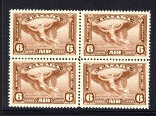 4x Mnh Canada Air Mail Stamps 1x Blocks Of 4 Mnh Vf C5 - 6c Daedalus Gv=$36.  00