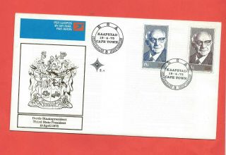 South Africa Stamps.  1975 President Diederichs Fdc.  With Insert.  (e812)
