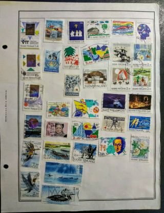 Europe - Finland & Aland Is Stamps Hinged Lot On Harris Album Pg Ducks 004