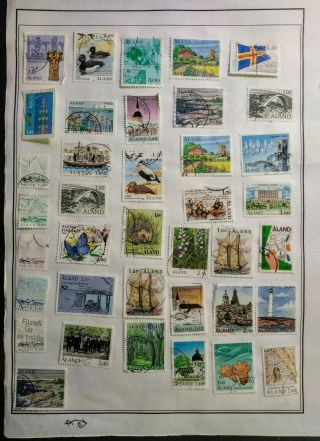 EUROPE - FINLAND & ALAND IS STAMPS Hinged lot on HARRIS Album pg DUCKS 004 2