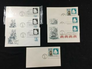 Treasure Coast Tcstamps 7x Saluting Usa Boats Fdc First Day Issue Covers 559