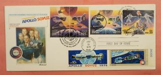 1992 Russia Apollo - Soyuz Joint Issue Fdc 2631 - 4 Fleetwood Cachet